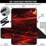 Lava Flow Print Loveseat Protector