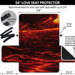 Lava Flow Print Loveseat Protector