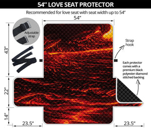 Lava Flow Print Loveseat Protector