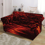 Lava Flow Print Loveseat Slipcover