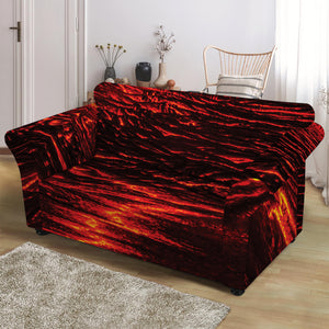 Lava Flow Print Loveseat Slipcover