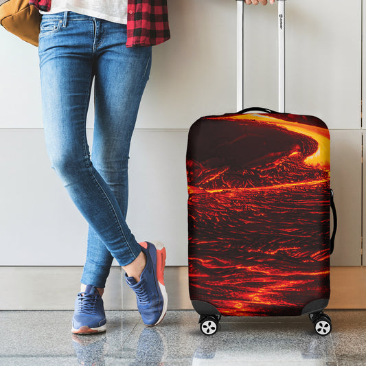 Lava Flow Print Luggage Cover