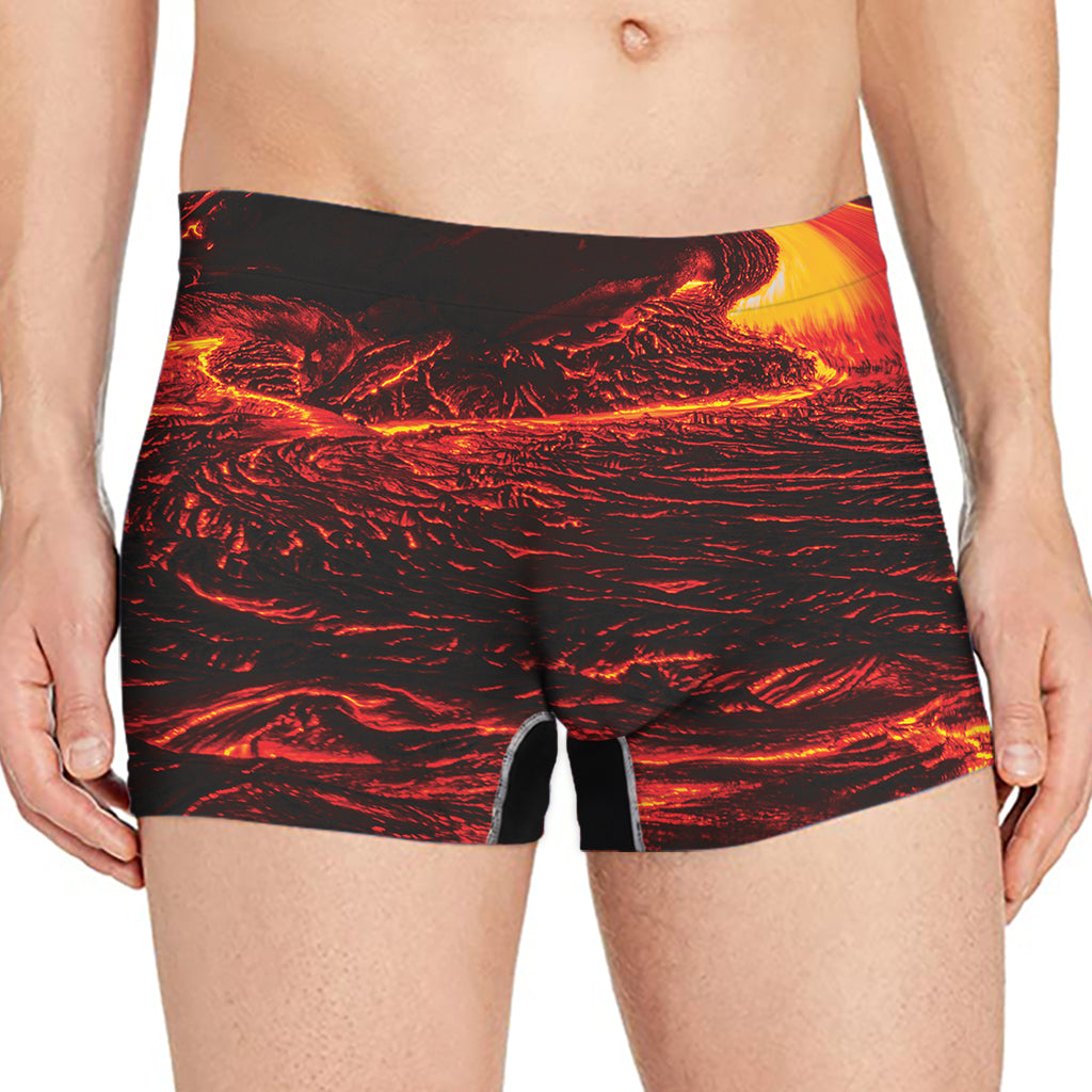 Lava Flow Print Men's Boxer Briefs