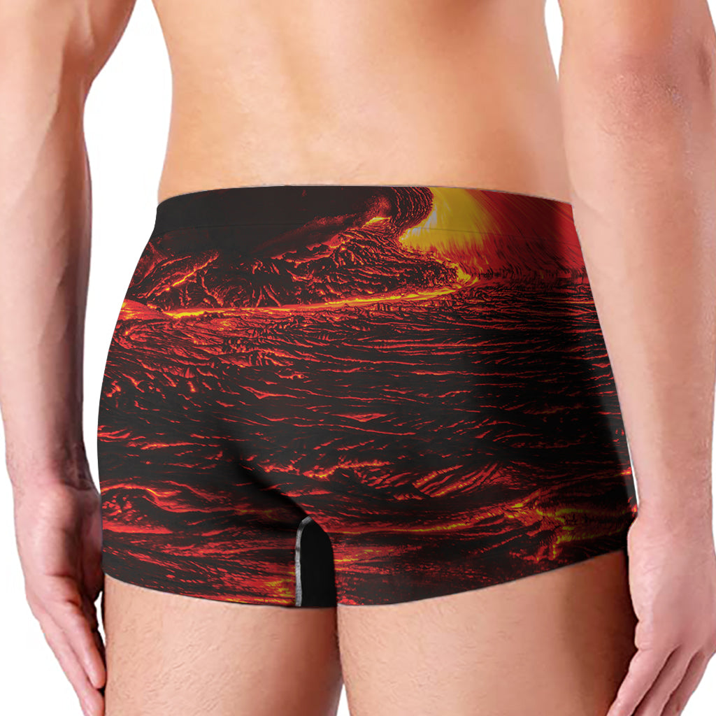 Lava Flow Print Men's Boxer Briefs