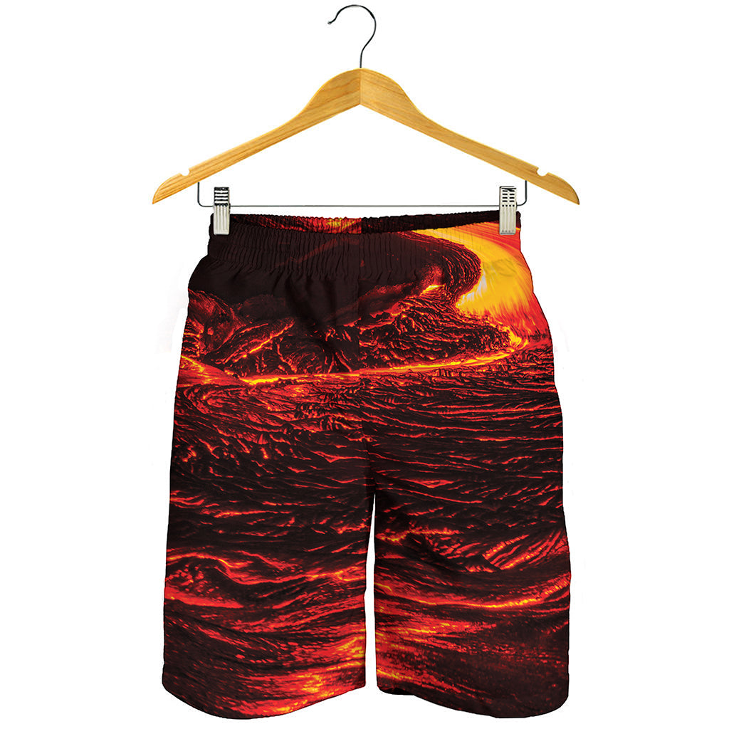 Lava Flow Print Men's Shorts