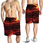 Lava Flow Print Men's Shorts