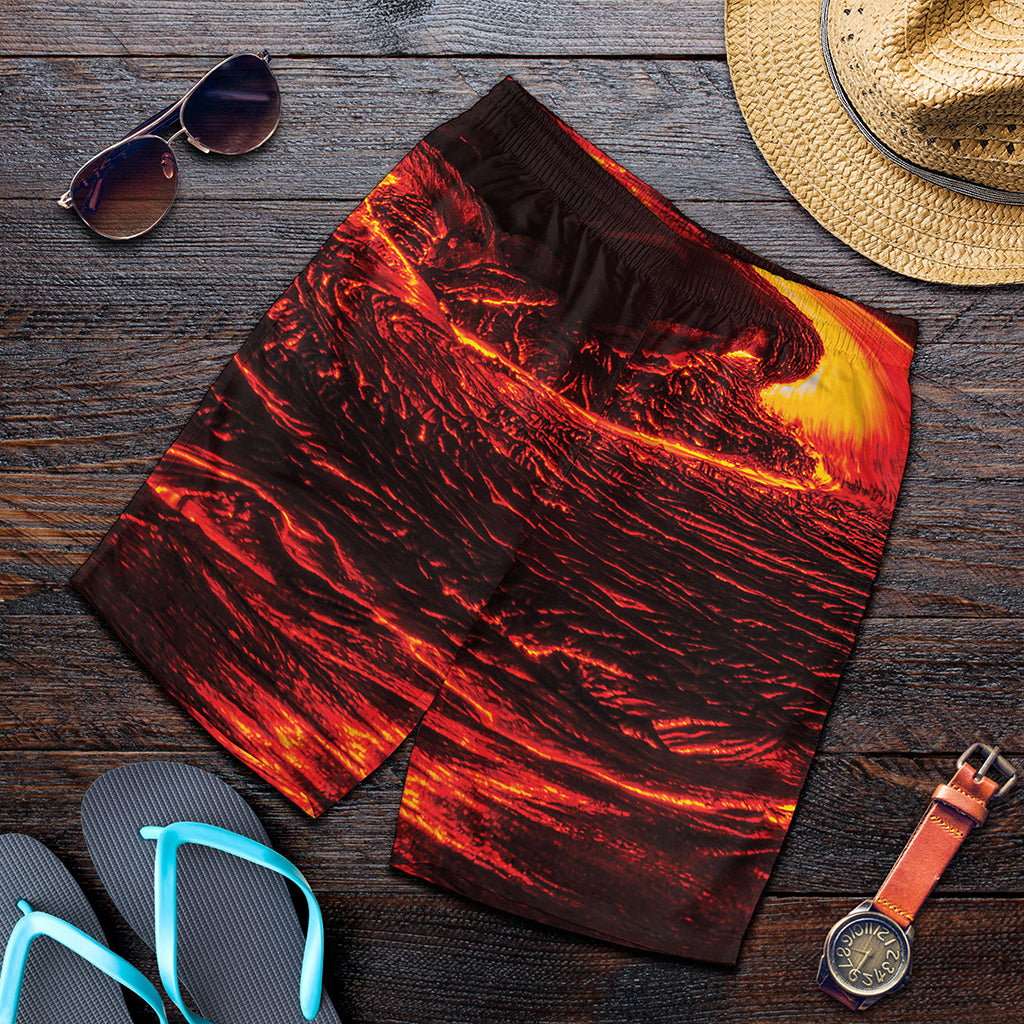 Lava Flow Print Men's Shorts