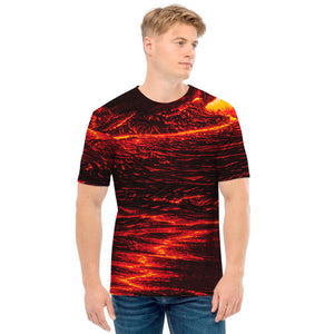 Lava Flow Print Men's T-Shirt