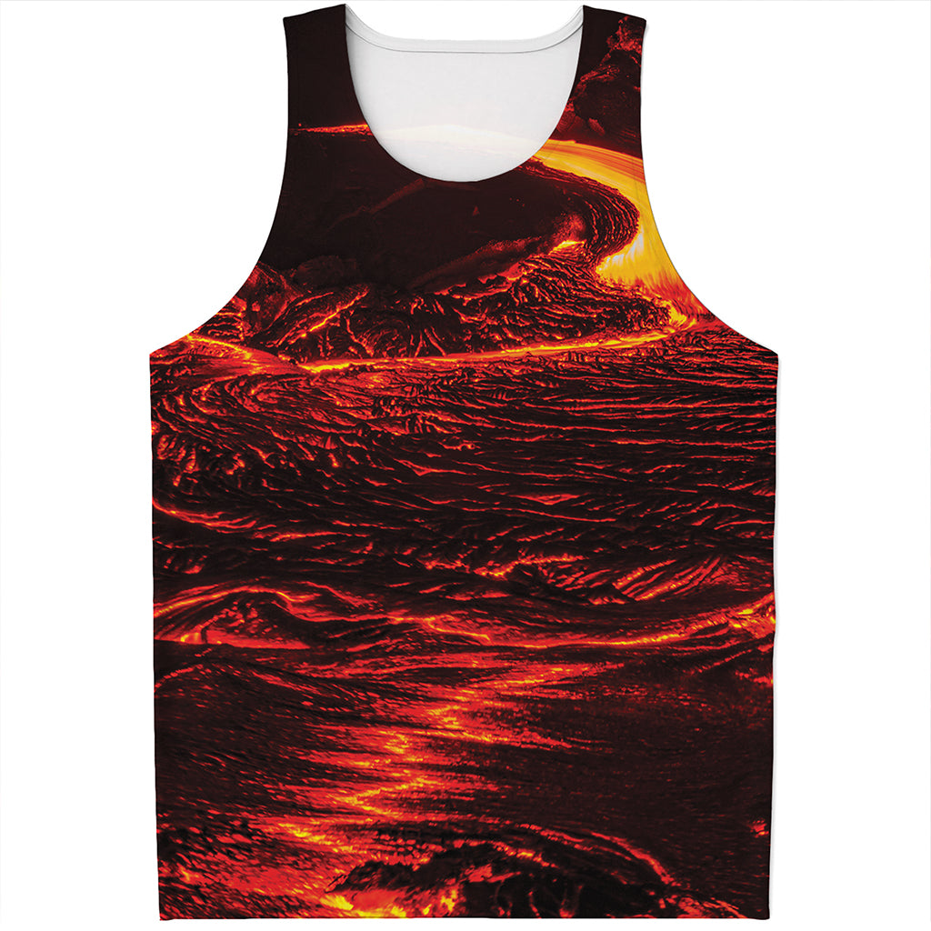Lava Flow Print Men's Tank Top