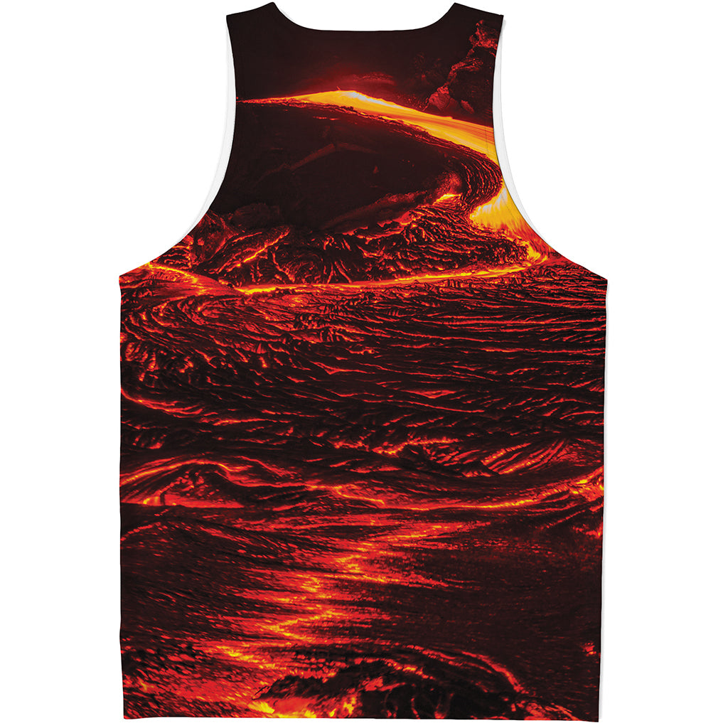 Lava Flow Print Men's Tank Top