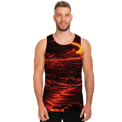 Lava Flow Print Men's Tank Top