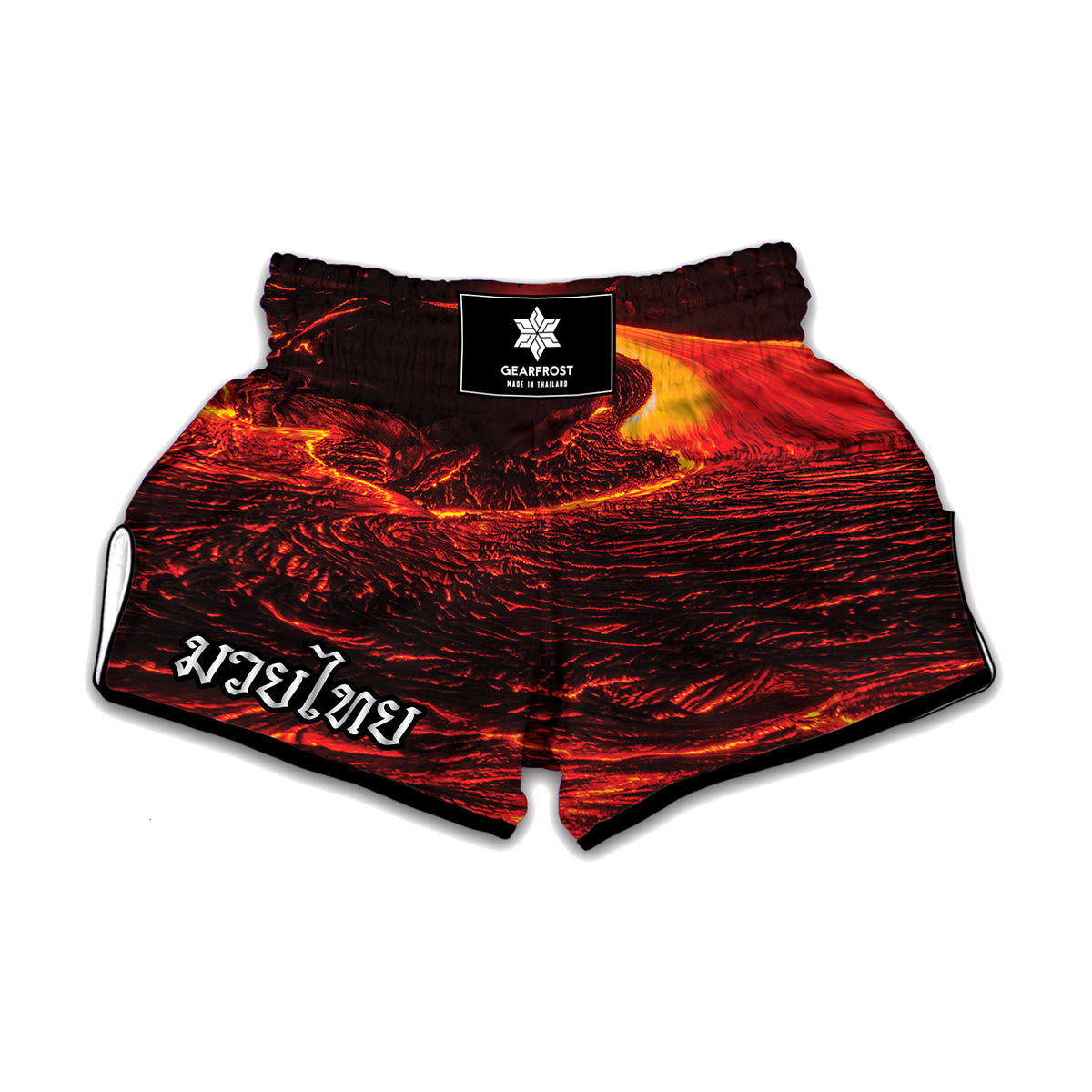 Lava Flow Print Muay Thai Boxing Shorts