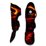 Lava Flow Print Muay Thai Shin Guard