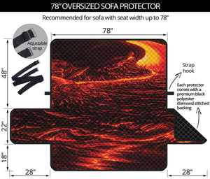 Lava Flow Print Oversized Sofa Protector