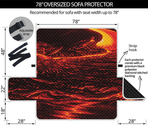 Lava Flow Print Oversized Sofa Protector