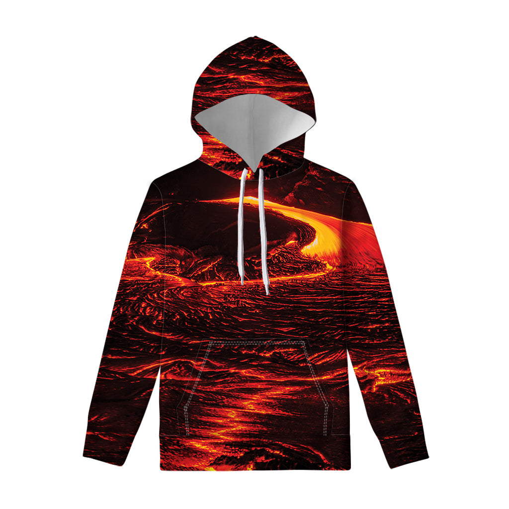 Lava Flow Print Pullover Hoodie