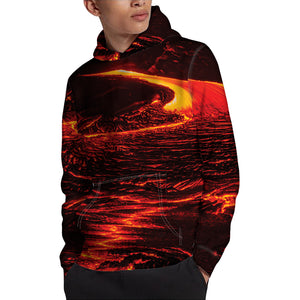 Lava Flow Print Pullover Hoodie