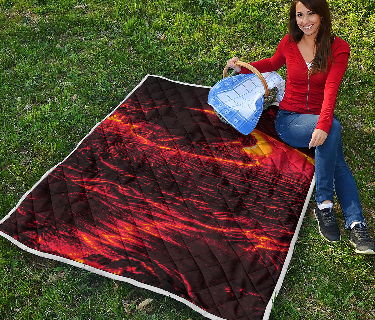 Lava Flow Print Quilt