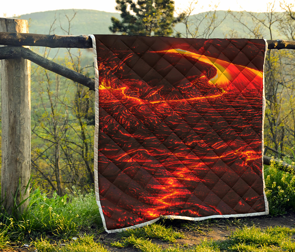 Lava Flow Print Quilt