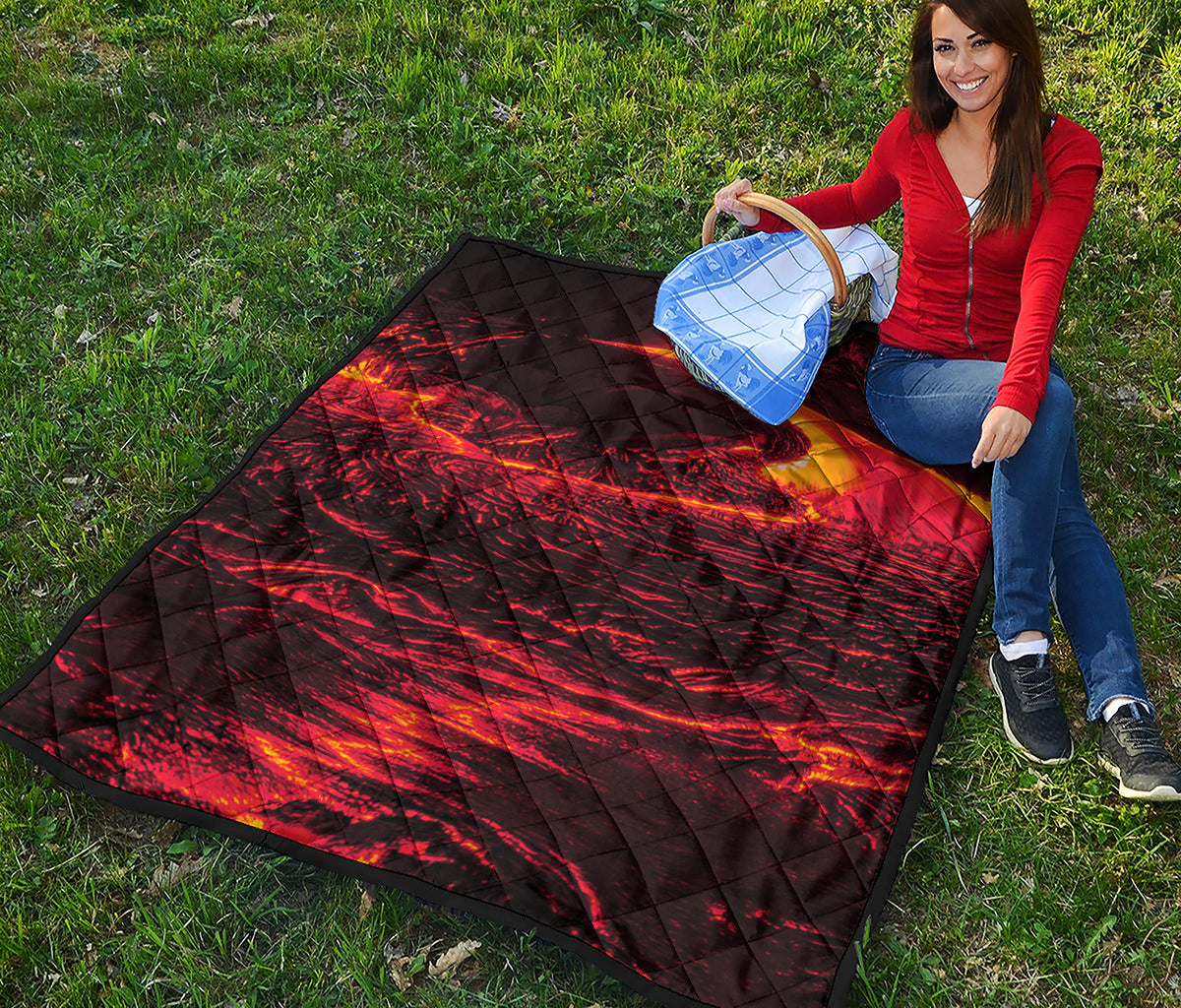 Lava Flow Print Quilt