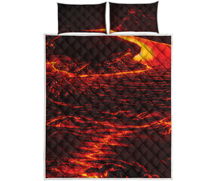 Lava Flow Print Quilt Bed Set