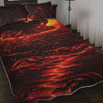 Lava Flow Print Quilt Bed Set