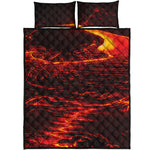 Lava Flow Print Quilt Bed Set