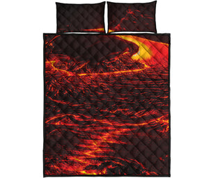 Lava Flow Print Quilt Bed Set