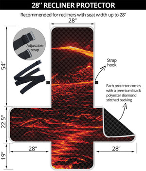 Lava Flow Print Recliner Protector