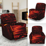 Lava Flow Print Recliner Slipcover