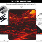 Lava Flow Print Sofa Protector