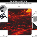 Lava Flow Print Sofa Protector