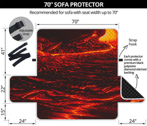 Lava Flow Print Sofa Protector