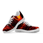 Lava Flow Print White Sneakers