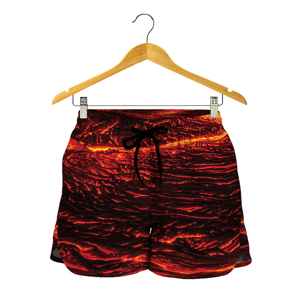 Lava Flow Print Women's Shorts