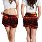 Lava Flow Print Women's Shorts