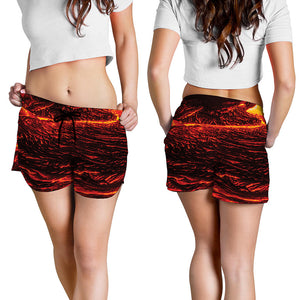 Lava Flow Print Women's Shorts