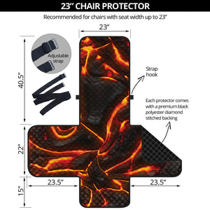 Lava Print Armchair Protector