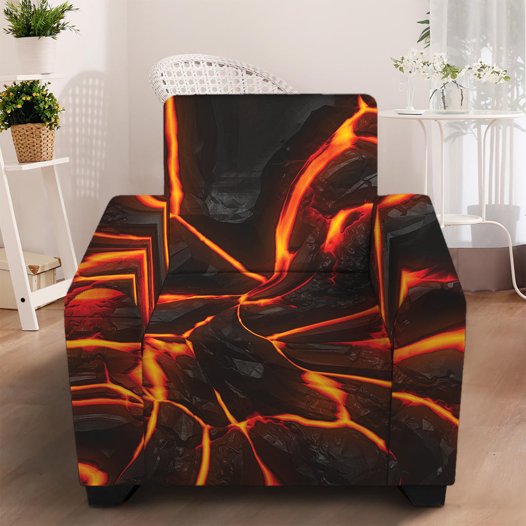 Lava Print Armchair Slipcover