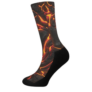 Lava Print Crew Socks