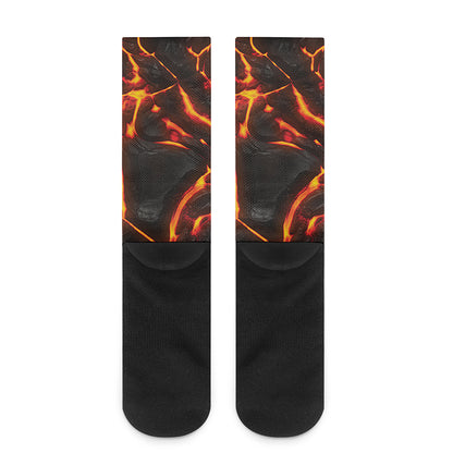 Lava Print Crew Socks