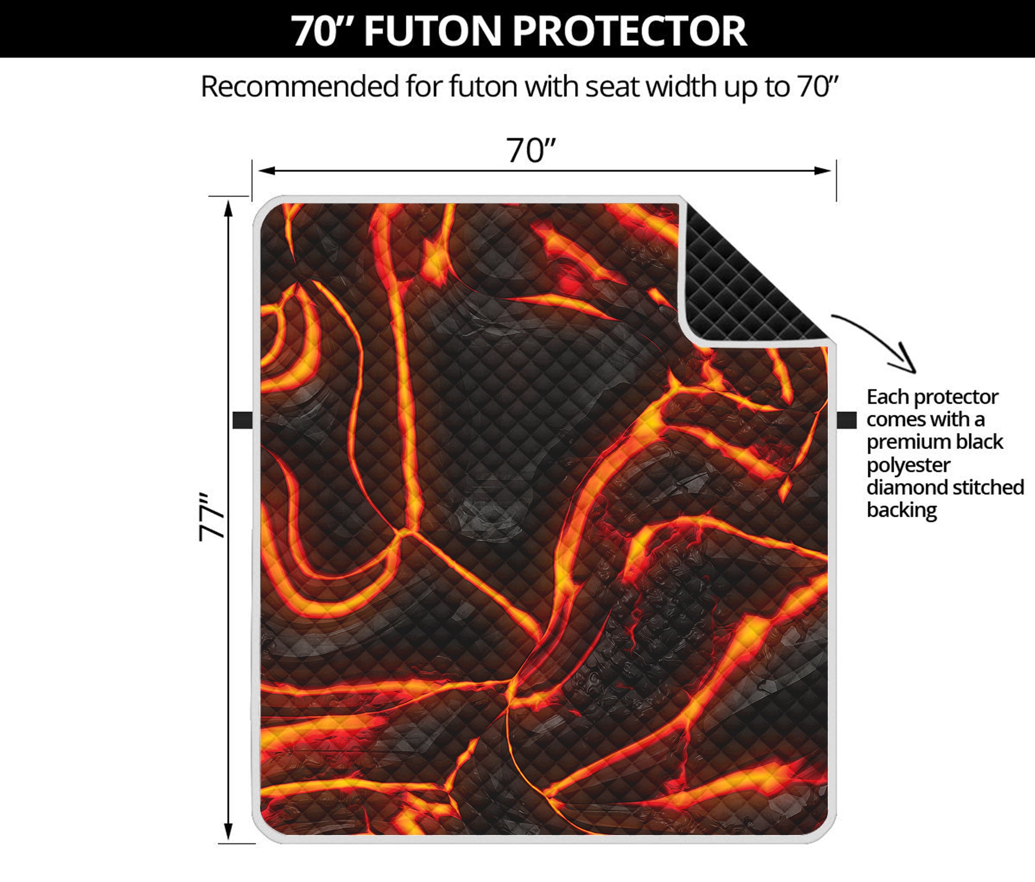 Lava Print Futon Protector