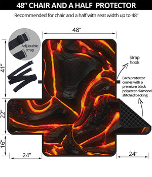 Lava Print Half Sofa Protector