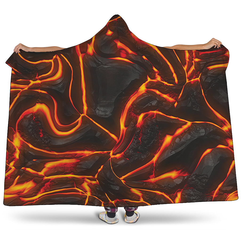 Lava Print Hooded Blanket