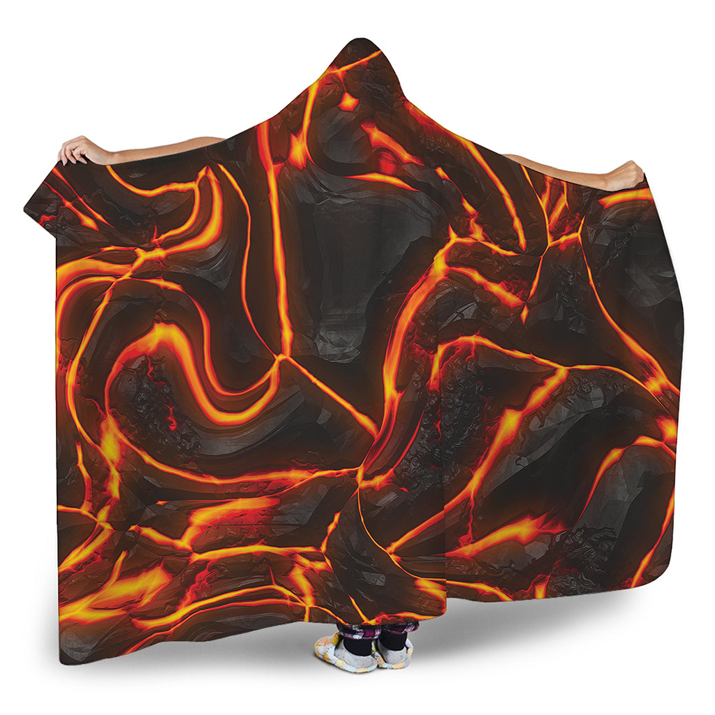 Lava Print Hooded Blanket