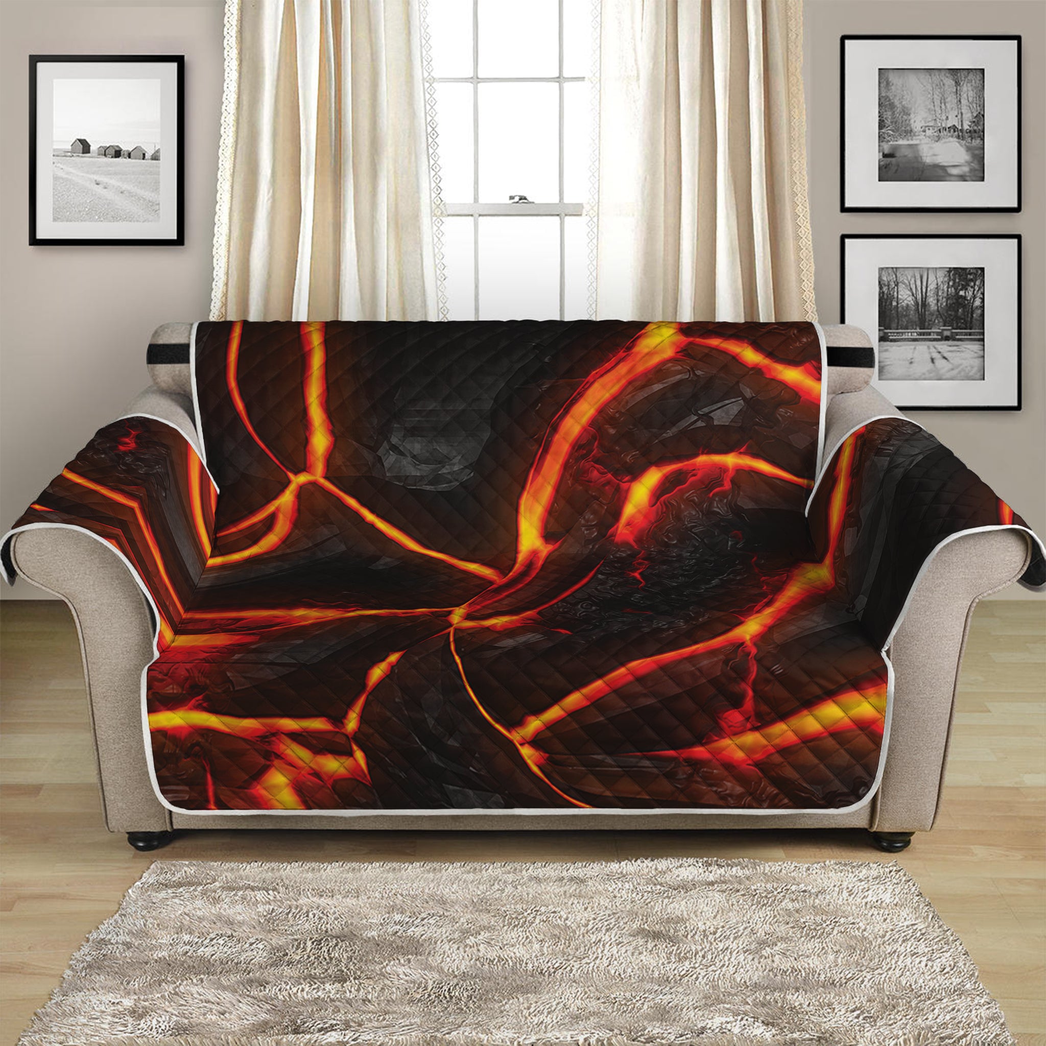 Lava Print Loveseat Protector