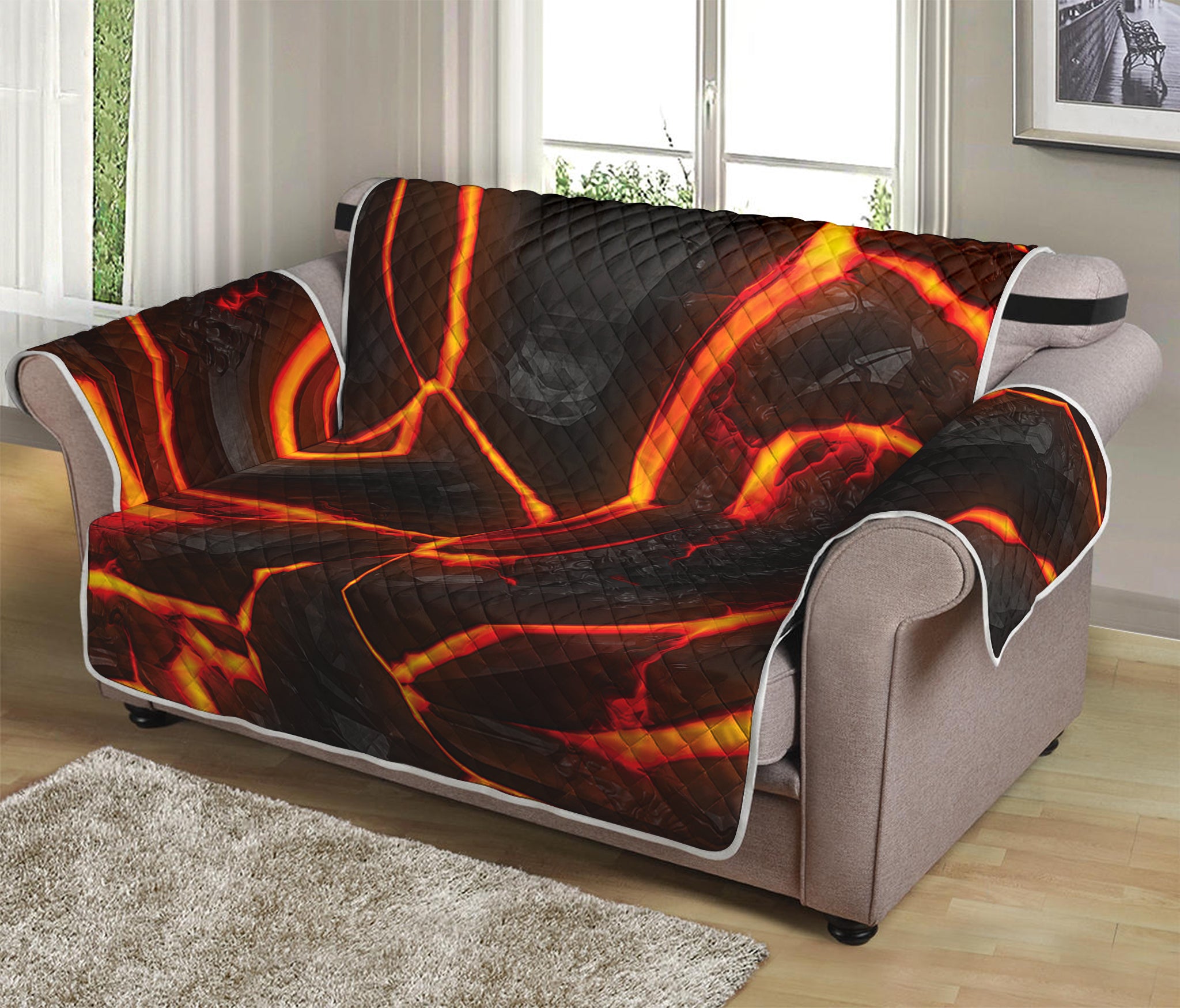 Lava Print Loveseat Protector