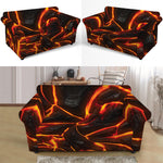 Lava Print Loveseat Slipcover