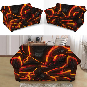 Lava Print Loveseat Slipcover