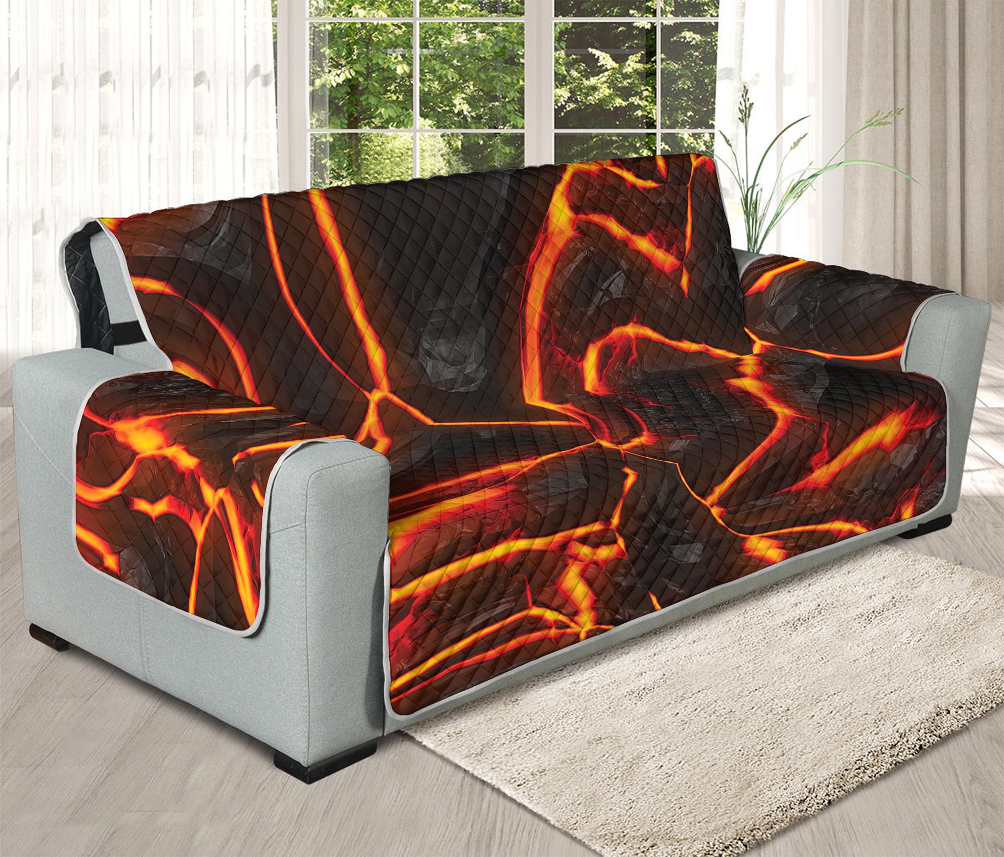 Lava Print Oversized Sofa Protector